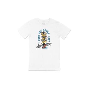 Cix I Am Not Drunk Baskılı Beyaz Unisex T-shirt
