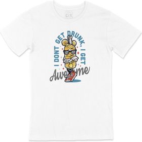 Cix I Am Not Drunk Baskılı Beyaz Unisex T-shirt