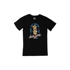 Cix I Am Not Drunk Baskılı Siyah Erkek T-shirt
