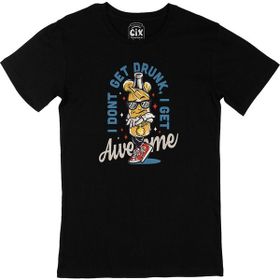 Cix I Am Not Drunk Baskılı Siyah Erkek T-shirt
