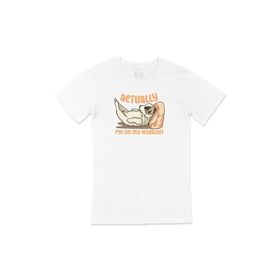 Cix I am On Workout Baskılı Beyaz Unisex T-shirt