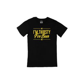Cix I Am Thirsty Beer Baskılı Siyah Erkek T-shirt