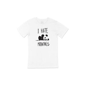 Cix I Hate Mornings Baskılı Beyaz Unisex T-shirt