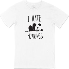 Cix I Hate Mornings Baskılı Beyaz Unisex T-shirt