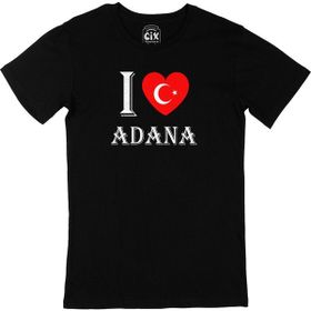 Cix I Love Adana Baskılı Siyah Erkek T-shirt