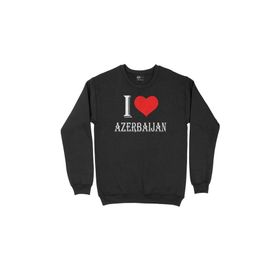 Cix I Love Azerbaycan Siyah Erkek Sweatshirt