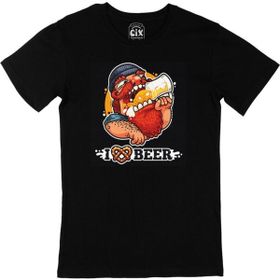 Cix I Love Beer Baskılı Beyaz Unisex T-shirt