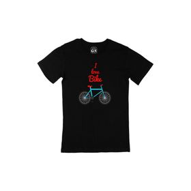 Cix I Love Bike Baskılı Siyah Erkek T-shirt