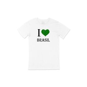 Cix I Love Brasil Baskılı Beyaz Unisex T-shirt