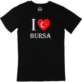 Cix I Love Bursa Baskılı Siyah Erkek T-shirt