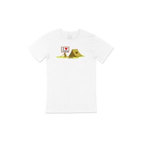 Cix I Love Camping Baskılı Beyaz Unisex T-shirt