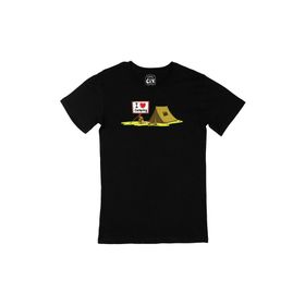 Cix I Love Camping Baskılı Siyah Erkek T-shirt