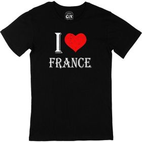 Cix I Love Fransa Siyah T-shirt