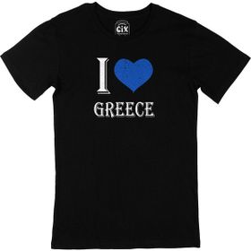 Cix I Love Greece Siyah T-shirt