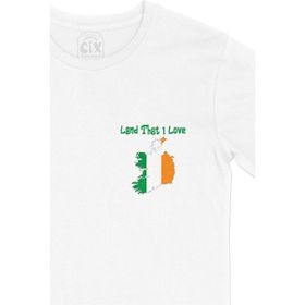 Cix I Love İrlanda Baskılı Beyaz Unisex T-shirt