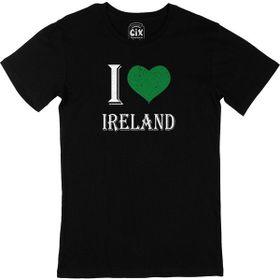 Cix I Love İrlanda Siyah T-shirt
