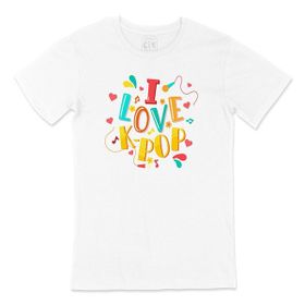 Cix I Love K Pop Baskılı Beyaz Unisex T-shirt