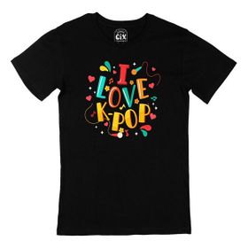 Cix I Love K Pop Siyah T-shirt