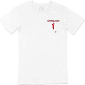 Cix I Love Katar Baskılı Beyaz Unisex T-shirt