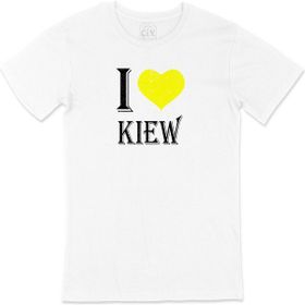 Cix I Love Kiew Baskılı Beyaz Unisex T-shirt