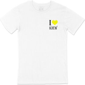 Cix I Love Kiew Baskılı Beyaz Unisex T-shirt