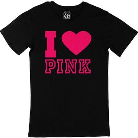 Cix I Love Pink Siyah T-shirt