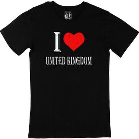 Cix I Love United Kingdom Siyah T-shirt