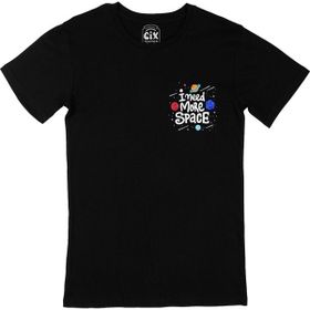 Cix I Need More Space Siyah Cep Logo Tasarımlı T-shirt