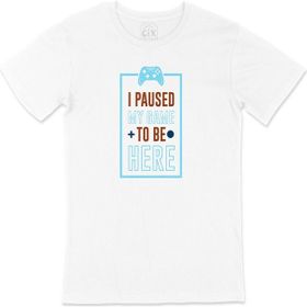 Cix I Paused My Game Baskılı Beyaz Unisex T-shirt