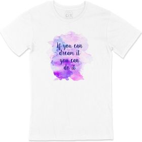 Cix If You Can Dream Baskılı Beyaz Unisex T-shirt