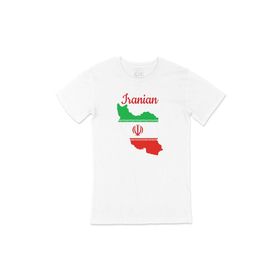 Cix İran Haritalı ve Bayraklı Beyaz T-shirt
