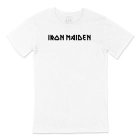 Cix Iron Maiden Baskılı Beyaz Unisex T-shirt
