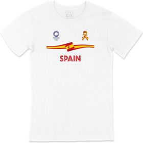 Cix İspanya Tokyo 2020 Olimpiyatları Beyaz T-shirt