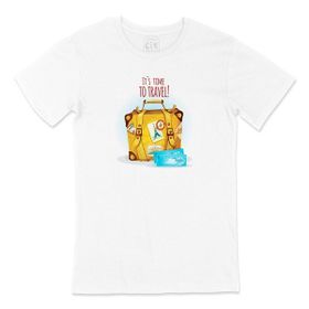Cix It Is Time To Travel Baskılı Beyaz Unisex T-shirt