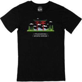 Cix Itsukuşima Tapınağı Siyah T-shirt
