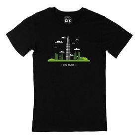 Cix Jin Mao Kulesi Siyah T-shirt