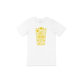 Cix Just Drink It Baskılı Beyaz Unisex T-shirt