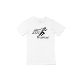 Cix Just Keep Running Baskılı Beyaz Unisex T-shirt