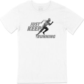Cix Just Keep Running Baskılı Beyaz Unisex T-shirt