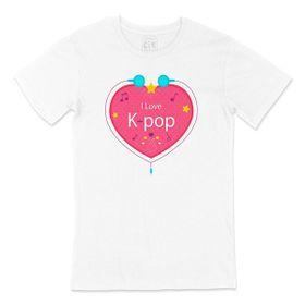 Cix K Pop Kalpli Baskılı Beyaz Unisex T-shirt