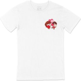 Cix Kalbimi Kırdın Cep Logo Tasarımlı Beyaz Erkek T-shirt