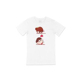 Cix Kalbimi Veriyorum Baskılı Beyaz Unisex T-shirt