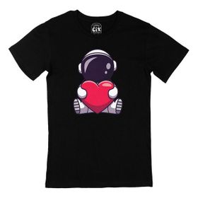 Cix Kalpli Astronot Siyah T-shirt