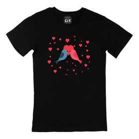 Cix Kalpli Çifte Kumrular Siyah T-shirt