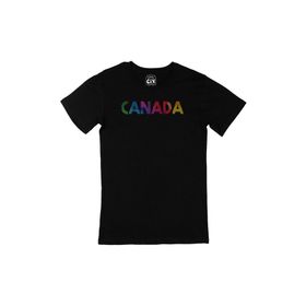 Cix Kanada Yazılı Yuvarlak Yaka Siyah T-shirt