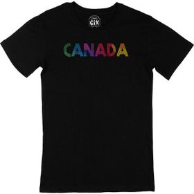Cix Kanada Yazılı Yuvarlak Yaka Siyah T-shirt