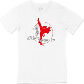 Cix Karate Fist Görselli Yuvarlak Yaka Siyah T-shirt