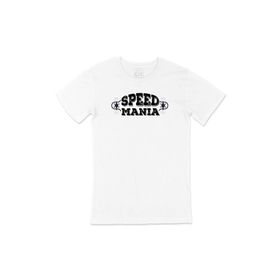 Cix Kaykay Speed Mania Yazılı Yuvarlak Yaka Beyaz T-shirt