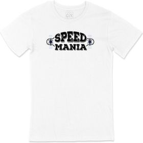 Cix Kaykay Speed Mania Yazılı Yuvarlak Yaka Beyaz T-shirt