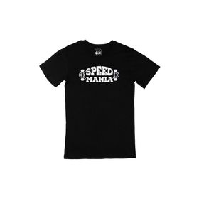 Cix Kaykay Speed Mania Yazılı Yuvarlak Yaka Siyah T-shirt